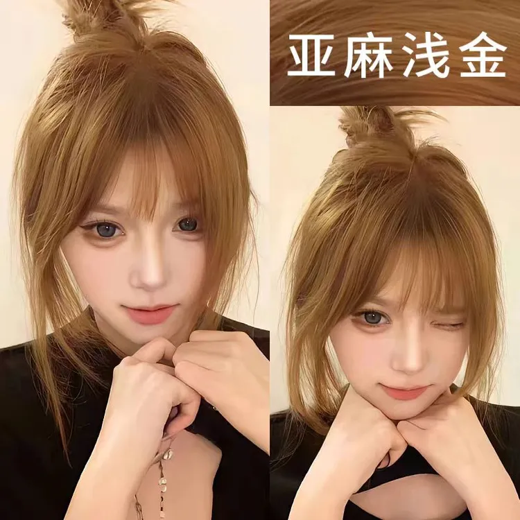 发色推荐亚麻浅金色染发膏剂植物天然纯100%染头膏不伤发亚麻灰棕