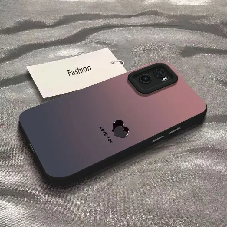 渐变爱心适用OPPOA36手机壳PESM10防摔全包镜头软套天使眼创意潮