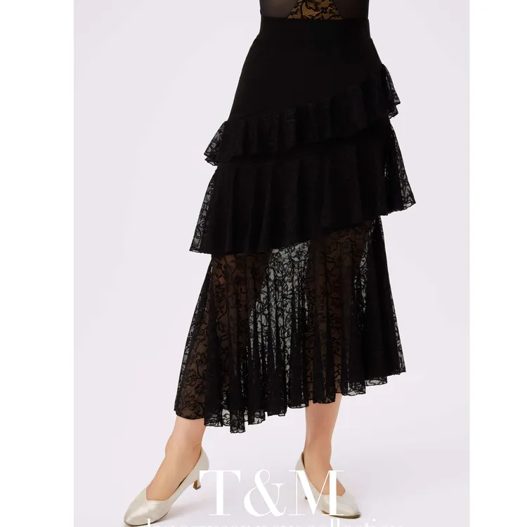 T&M舞服 Dancewear | 芭蕾舞曲半裙｜优雅气质摩登舞黑色半身裙