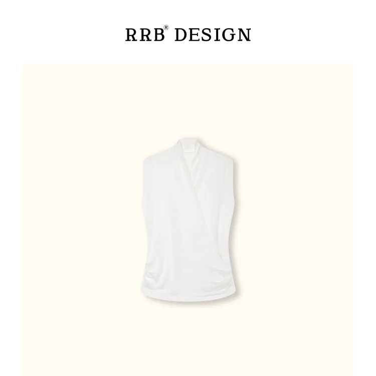 RRB Design「率性飒爽」简约百搭纯色无袖V领上衣背心