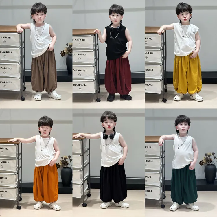 【k baby专属】6225太出片了！大神裤！韩呼呼的灯笼裤九分长裤冰丝皱