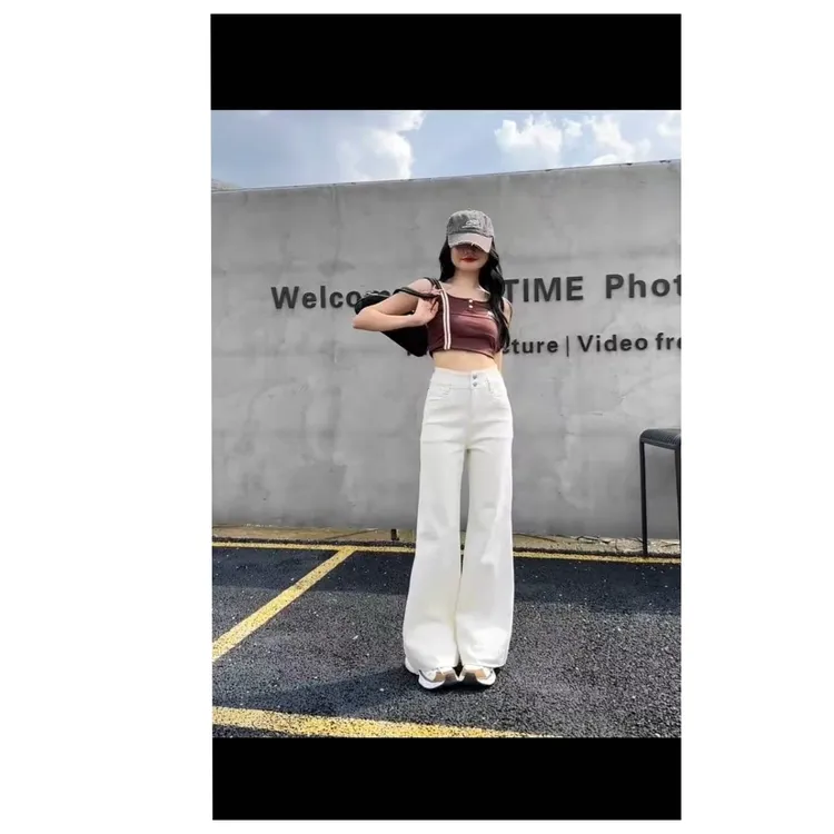 2025春夏大码女装新款时尚百搭修身显瘦牛仔裤