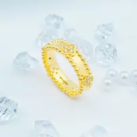足金999 莫桑万花筒戒指 1.61 17圈口