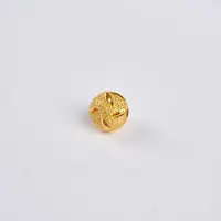 足银银制品 【玉总珠宝】足银磨砂车花珠吊坠-约8mm CAN3110042