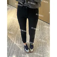 熙贝薇2 黑色牛仔小脚裤秋季新款高腰弹力紧身显瘦九分裤 G5339