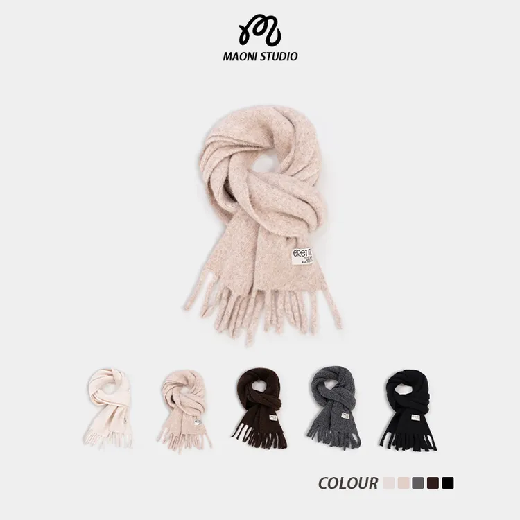毛妮LADIESFIRST软糯流苏针织围巾女秋冬保暖围脖DX9299
