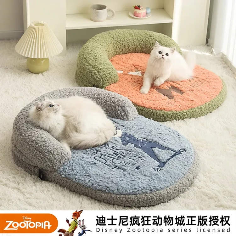 疯狂动物城系列尼克朱迪宠物床猫四季通用睡觉垫子犬猫通用