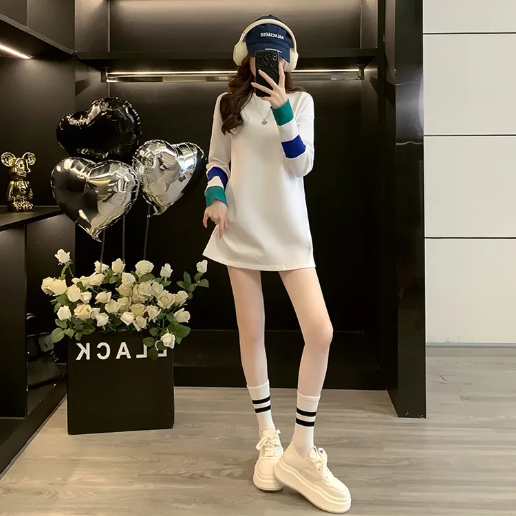 港风时尚休闲运动上衣女2025秋季新款宽松显瘦慵懒风百搭长袖T恤
