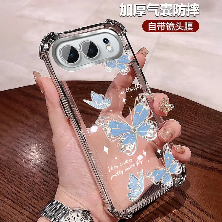 公主风适用荣耀500手机壳四角防摔500pro透明全包带镜头膜小众ins