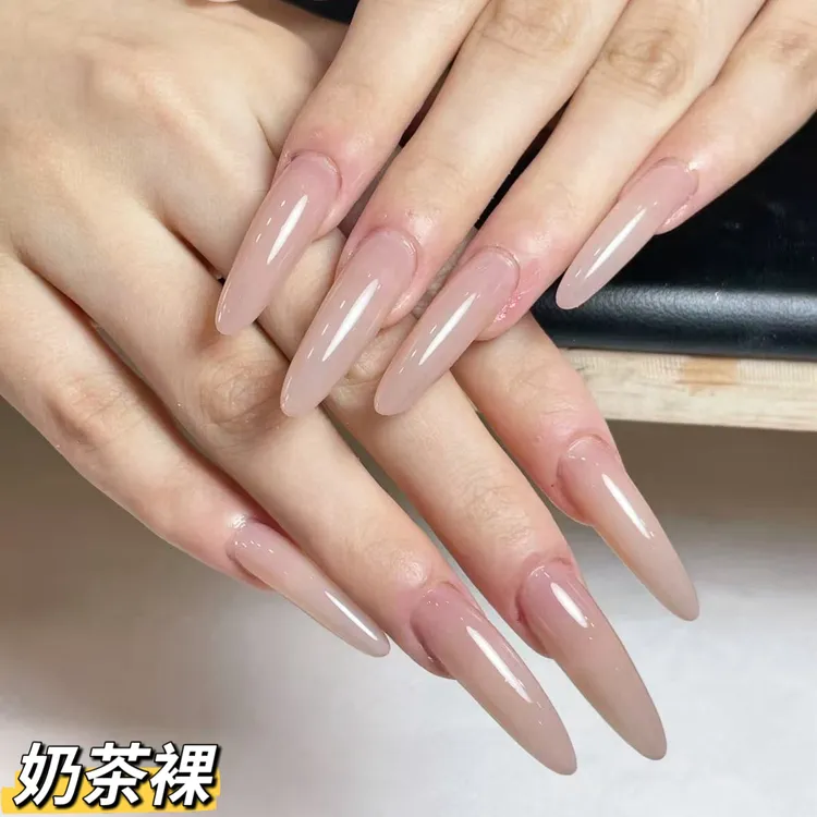 奶茶裸打底裸色冰透裸色嬛嬛美甲华妃甘露寺裸色甲油胶春夏季