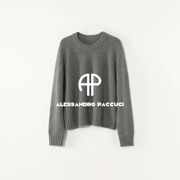 AP洛哥53277ST【肯豆羊绒】 100羊绒圆领多色宽松时尚针织套头衫