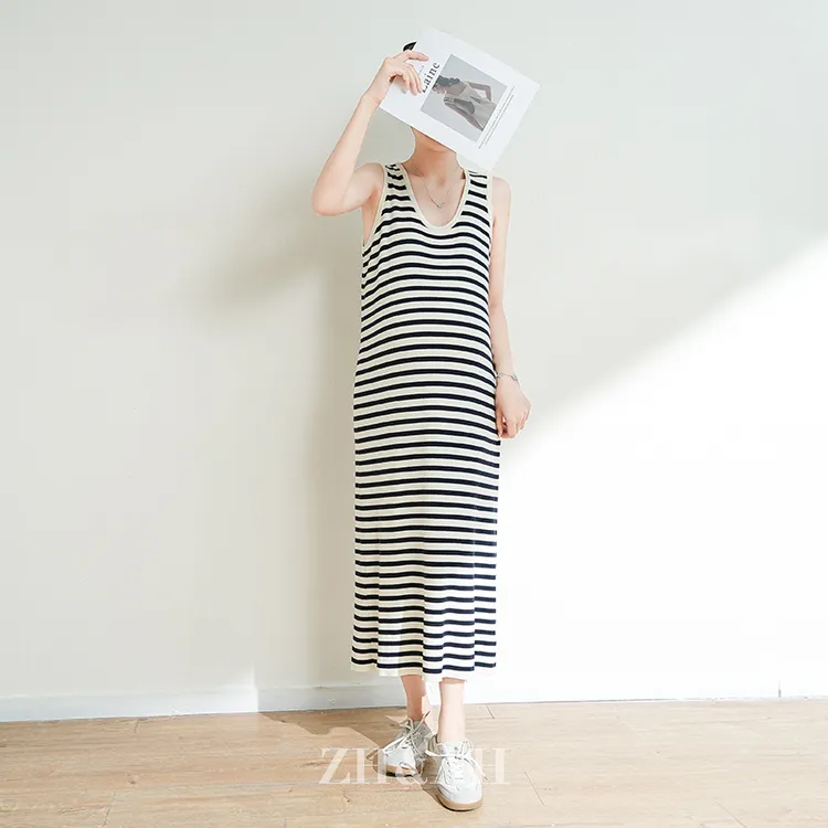 ZH&AH【晚风】秋季新款时尚气质百搭设计师款孕期莱赛尔通勤背心裙