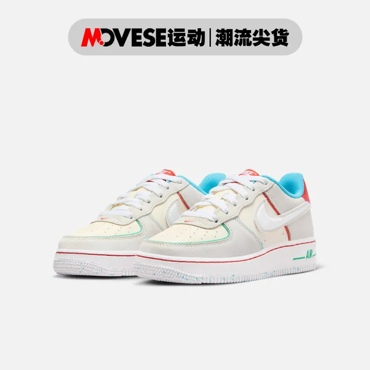 Nike Air Force 1 GS空军一号大童/女子低帮轻便板鞋FQ8350-110  