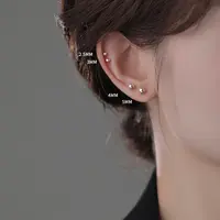 铜合金耳饰 8704。透明果冻橙色。小G夹款