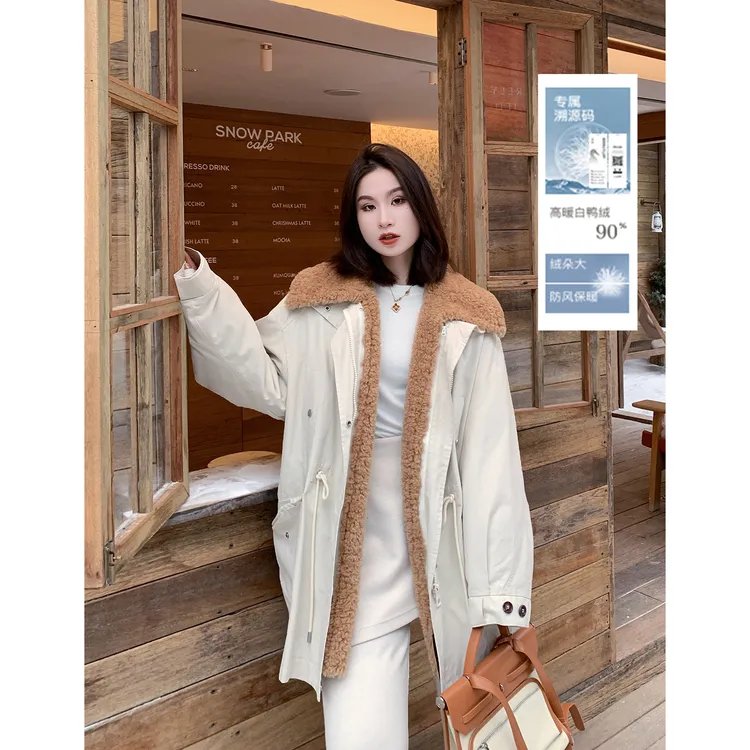 PRASE·噜【丹麦雪季】90白鸭绒微胖显瘦冬可拆卸内胆羽绒服PR510S04