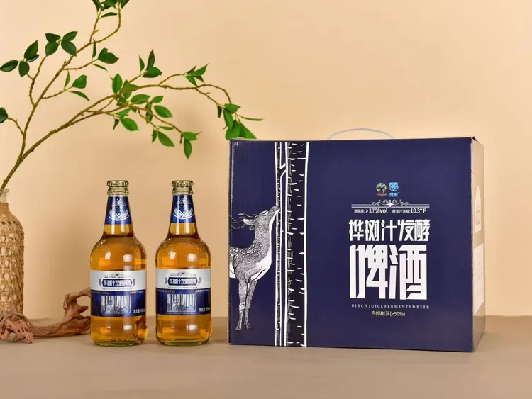 白桦树汁啤酒450ml瓶装发酵啤酒10.3度