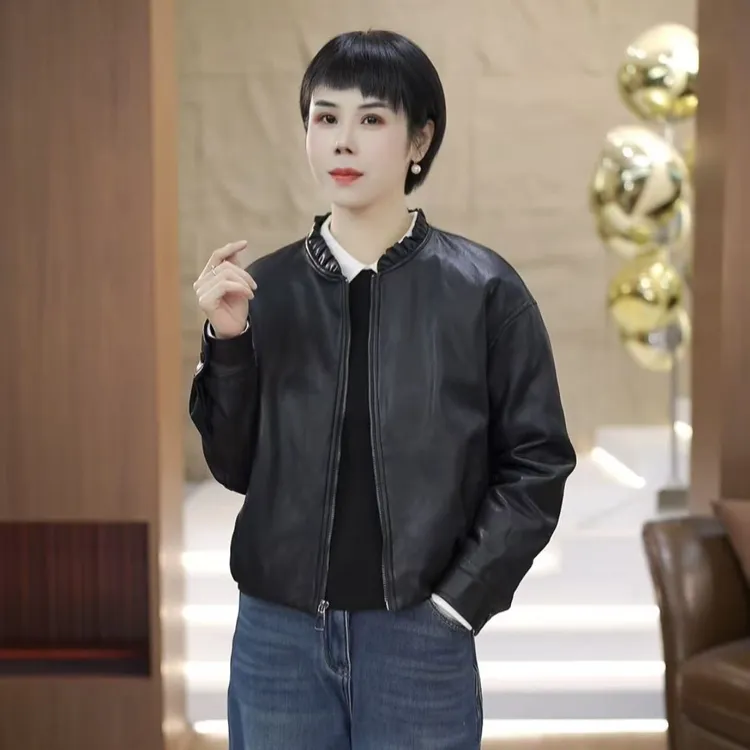 【渲渲推荐】QQ-8668-1冬季加厚羽绒皮衣 