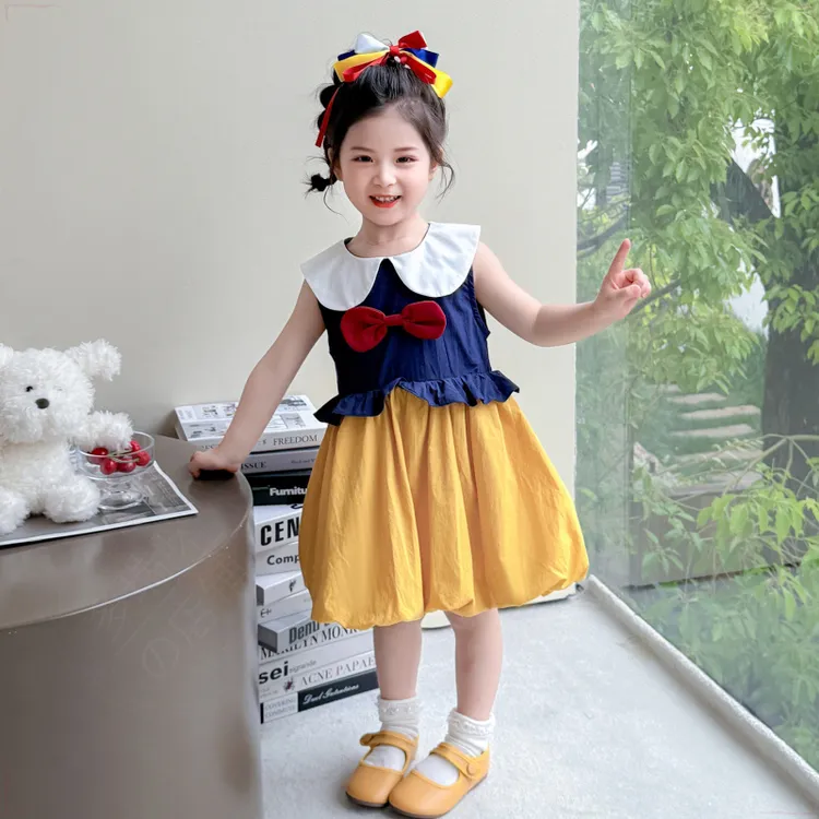 戴维贝拉【断码】新款女宝宝夏季薄款超好看白雪公主裙子小女孩裙子