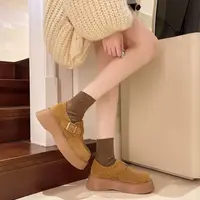 透气运动纯色春季轻质休闲板鞋女鞋小众日系板鞋厚底
