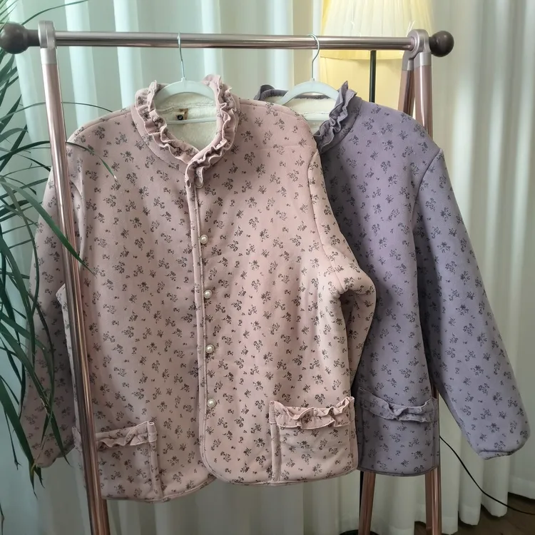 冬季大码加肥加大外穿三层加绒加厚外穿睡衣外套可以穿200多斤