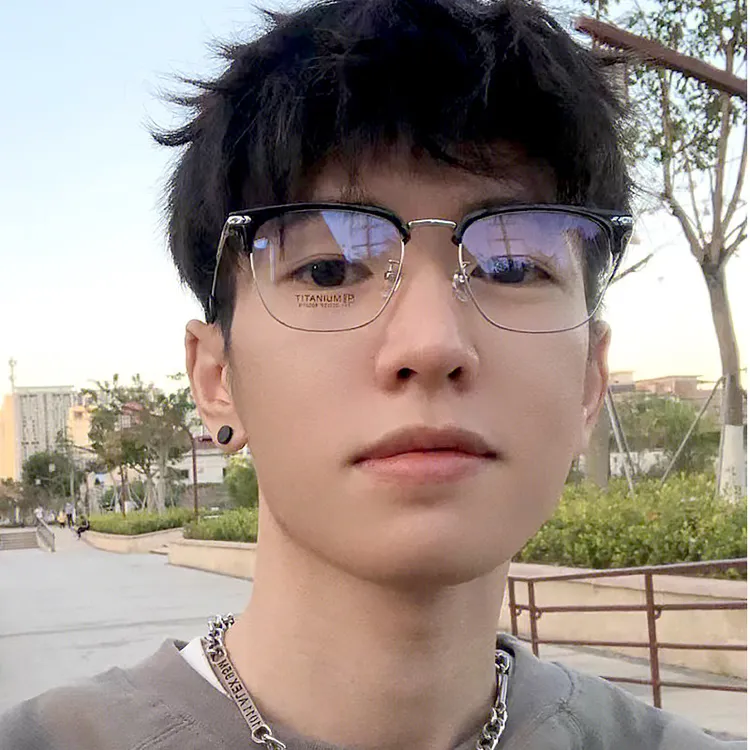 半框眼镜男女款潮流近视可配度数斯文痞帅眼潮牌防蓝光平光眼镜框商品图