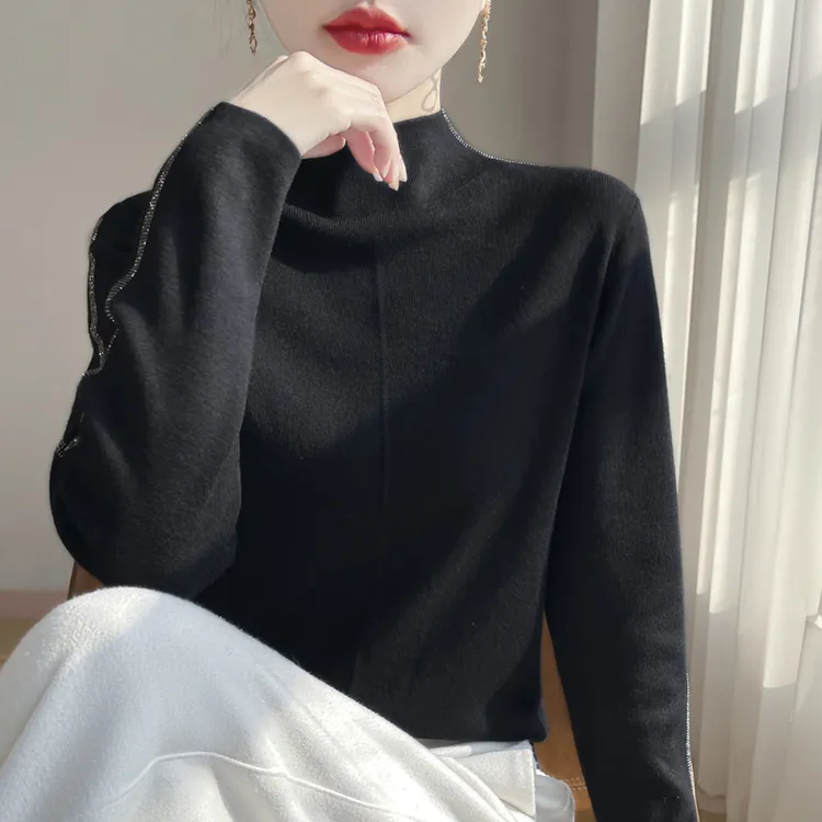 精仿羊毛衫高端女装品牌打底衫女秋冬年宽松内搭2025春装针织上衣