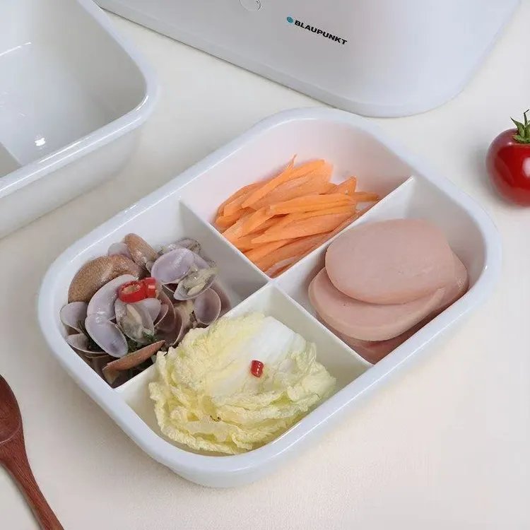 陶瓷分隔四格分格餐盘家用减脂食堂大人孕妇减肥专用儿童早餐餐具