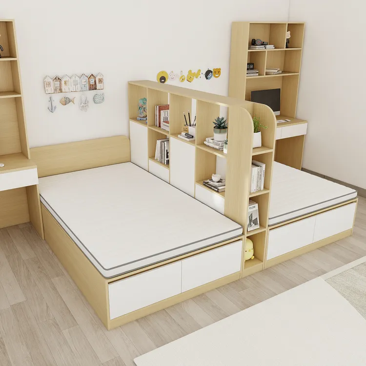 榻榻米小户型一房变两房隔断床儿童互不干扰双人床收纳床储物