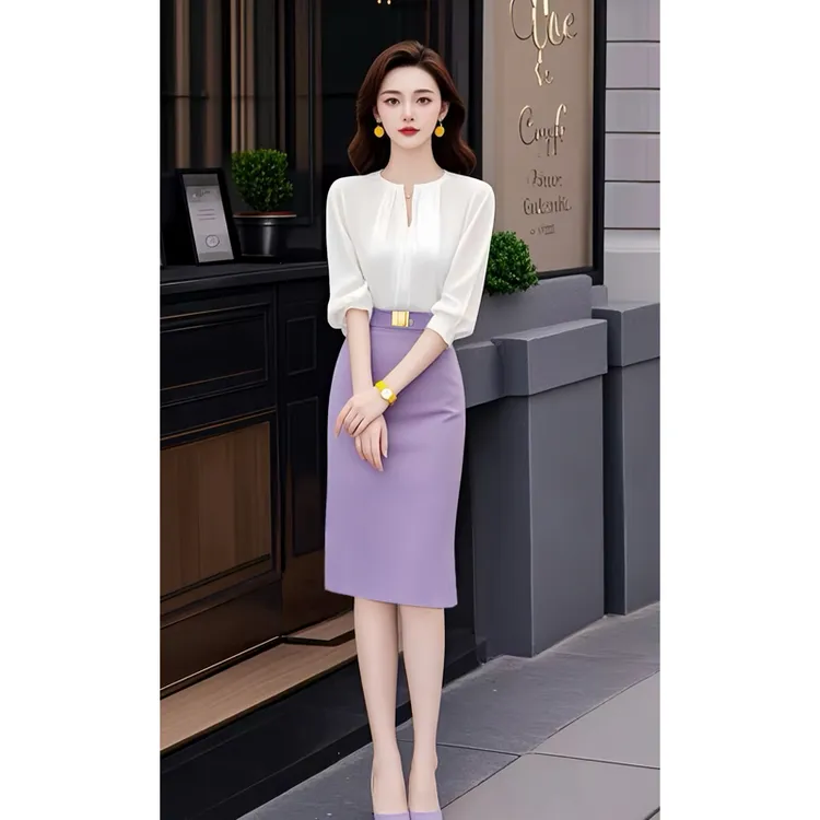 春季穿搭一整套盐系轻熟炸街时尚高级感小洋装小众上衣半身裙套装