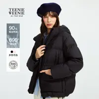 *TeenieWeenie小熊羽绒服25简约休闲保暖连帽羽绒外套TTJD258T03W