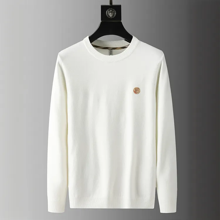 塔姆达鲁亚简约时尚春秋季柔软纯色圆领毛衣男士长袖修身套头上衣