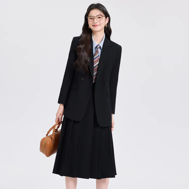 灰色职业装西装套装女高级感大学生公考面试正装职场通勤西服外套