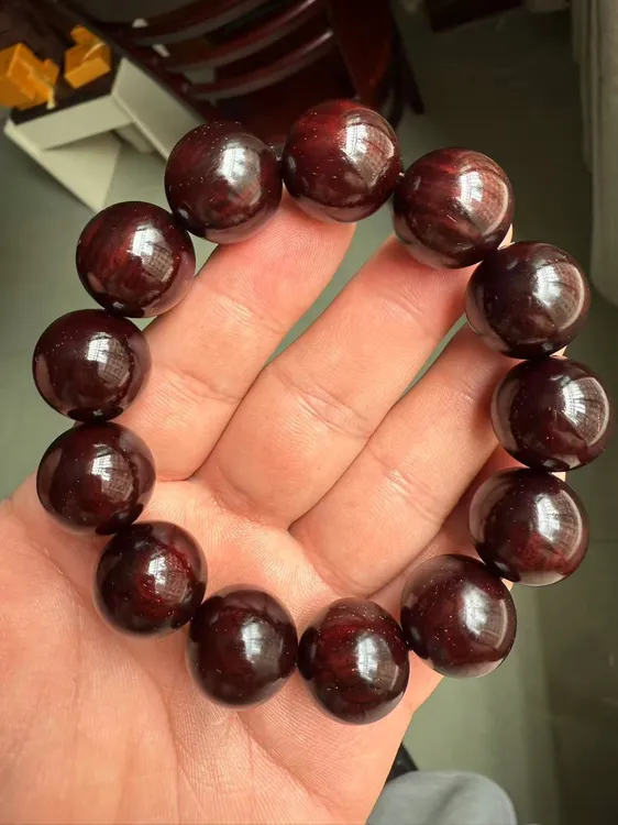 2.0手串印度小叶紫檀带星高油密泥料单圈男款