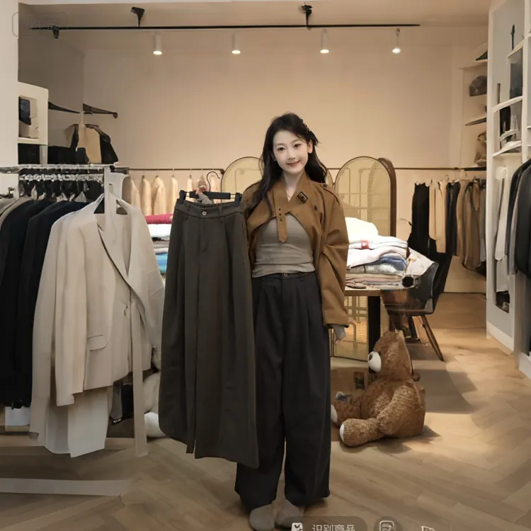 【闵笑一】素雅裤 25早秋新款百搭显瘦神裤潮牌女装休闲阔腿裤女