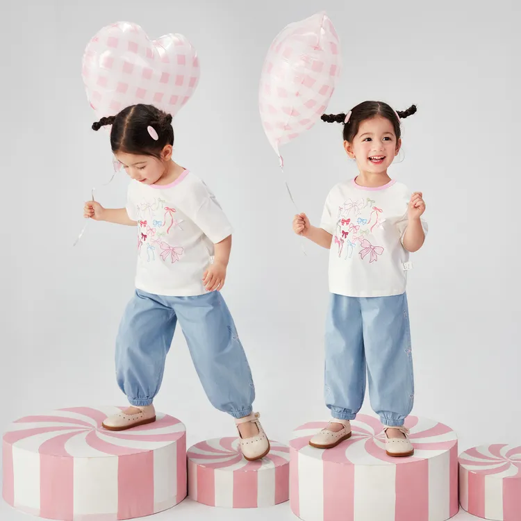 jellybaby杰里贝比儿童牛仔裤女童夏季宝宝防蚊裤软棉 JLG52701