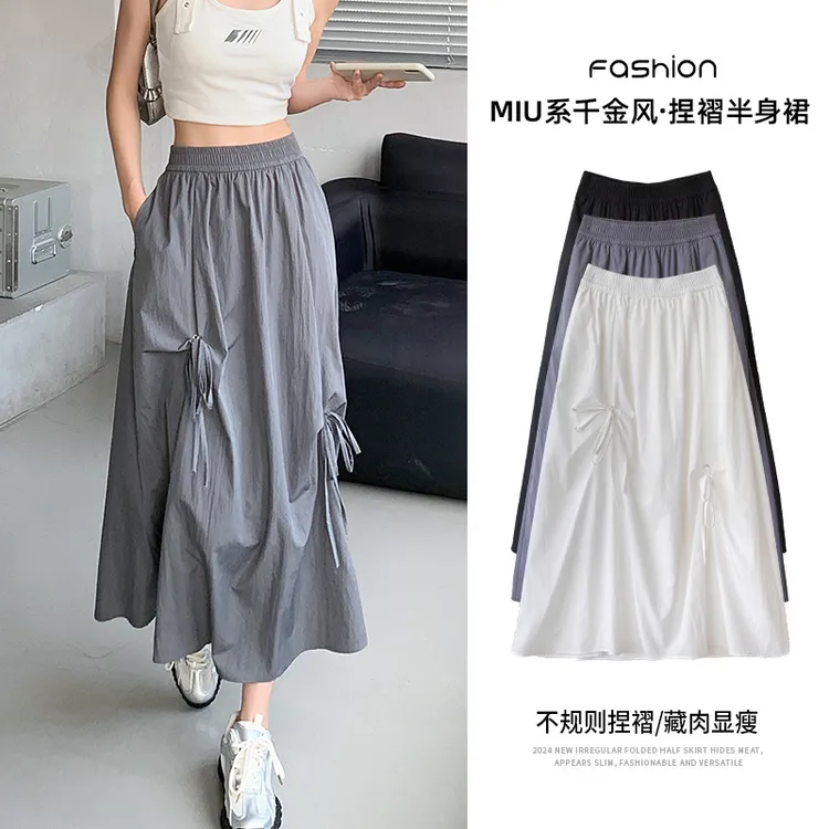 夏新款显瘦半身裙牛仔短裙包臀休闲爆款牛仔裙裙子打底鱼尾波点