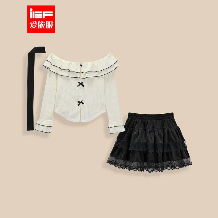 IEF/爱依服2025新款秋季针织上下套短裙套装