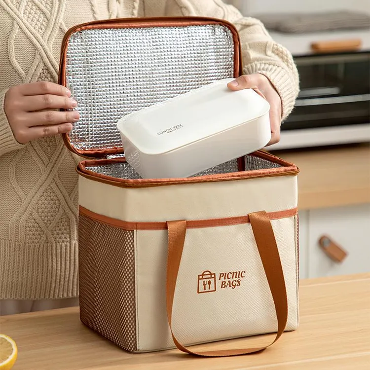 保温袋饭盒包大容量带饭手提袋子便携上班族加厚铝箔便当午餐盒包