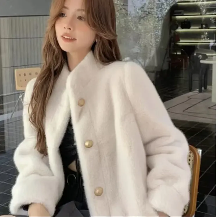 [公主袖]2025海宁秋冬爆款时尚加厚宽松环常规保毛毛长款外套