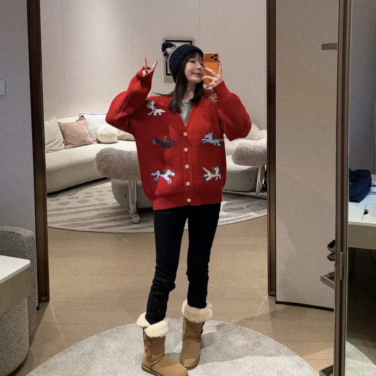 BETTER JOELAY-【小岛月眠】时尚针织毛衣开衫款个性慵懒LL6582