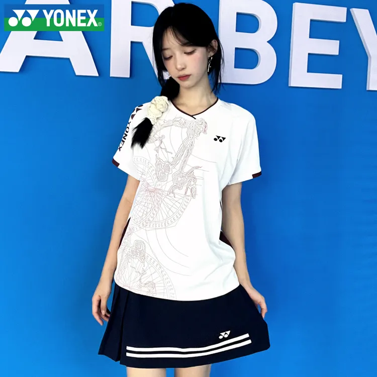 新款尤尼克斯YY羽毛球服运动服男女T恤上衣短袖透气1102825BCR