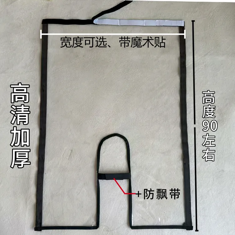 电动三轮车车棚前挡风罩前挡风板前挡雨帘前防风罩加厚封闭前围帘商品图