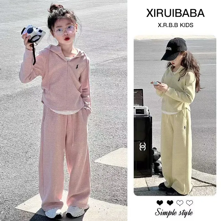 女童卫衣套装春季2025新款儿童韩系穿搭女孩大童春秋又酷又飒童装