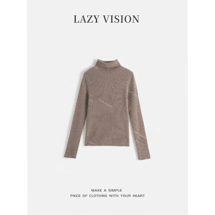 LAZYVISION【初雪高领】羊绒高领休闲针织打底衫毛衣ZMD-31541