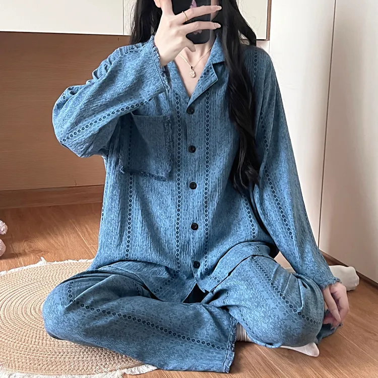 大码MM可穿睡衣女套装休闲时尚加肥大宽松胖mm黑白家居服网红甜美