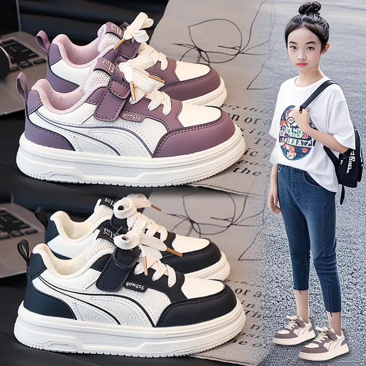 ABC女童鞋板鞋秋季2025新款儿童软底防滑运动鞋女孩学生休闲百搭