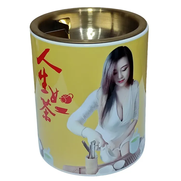 烟灰缸防飞灰防烟味2025爆款烟灰缸手柄式便携不脏手客厅宿舍车载