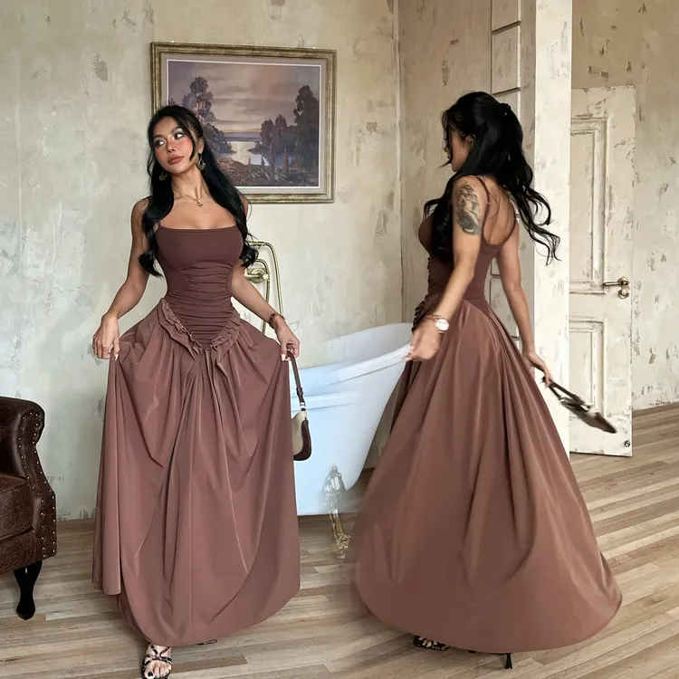 【蜜蜜家】沙亚特 欧美辣妹洛可可格陵兰裙气质连衣裙 25/Y106