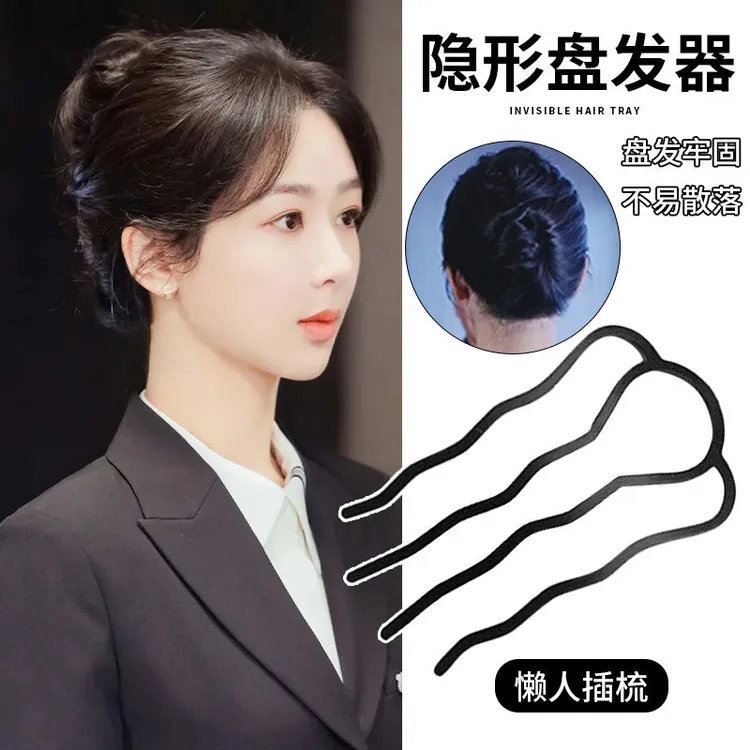 丸子头固定神器插梳女2025新款发插懒人盘发器盘发夹四齿叉梳夹子