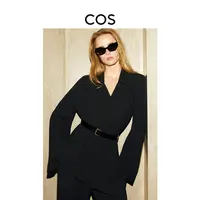 COS女装 休闲版型垂坠西装外套黑色2025春季新品1279060001